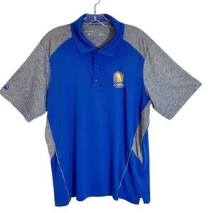 Golden State Warriors Stitched Logo Polo Shirt Size Large